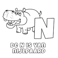 Alfabet Dieren - Kleurplaat014