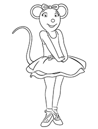 Angelina Ballerina - Kleurplaat002