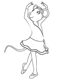 Angelina Ballerina - Kleurplaat003