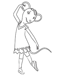 Angelina Ballerina - Kleurplaat004