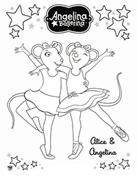 Angelina Ballerina - Kleurplaat010