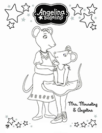 Angelina Ballerina - Kleurplaat011