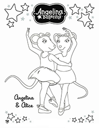 Angelina Ballerina - Kleurplaat012