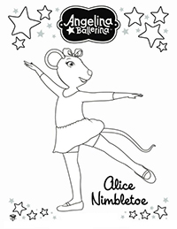 Angelina Ballerina - Kleurplaat016