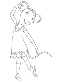 Angelina Ballerina - Kleurplaat021