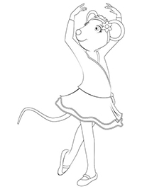 Angelina Ballerina - Kleurplaat022