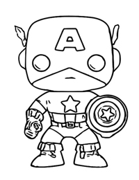 Captain America - Kleurplaat012