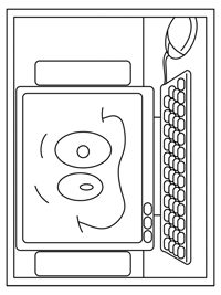 Computer - Kleurplaat005