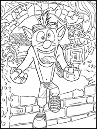 Crash Bandicoot - Kleurplaat022