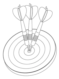 Darts - Kleurplaat012