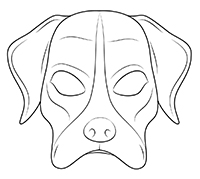 Dieren Maskers - Kleurplaat001