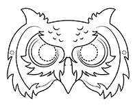 Dieren Maskers - Kleurplaat015