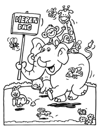 Dierendag - Kleurplaat017