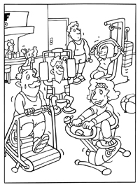 Fitness - Kleurplaat001