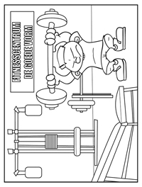 Fitness - Kleurplaat002