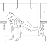 Fitness - Kleurplaat004