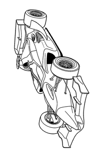 Formule 1 F1 - Kleurplaat021