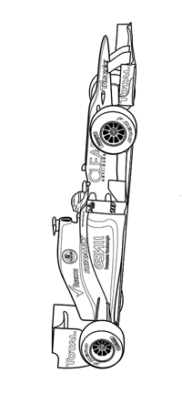 Formule 1 F1 - Kleurplaat022
