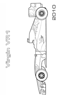 Formule 1 F1 - Kleurplaat026