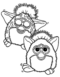 Furby - Kleurplaat009