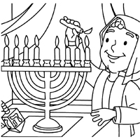 Hanukkah - Kleurplaat009