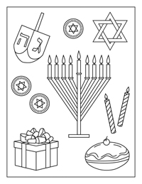 Hanukkah - Kleurplaat020