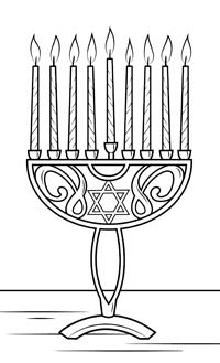 Hanukkah - Kleurplaat025