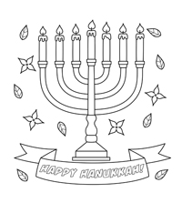 Hanukkah - Kleurplaat028