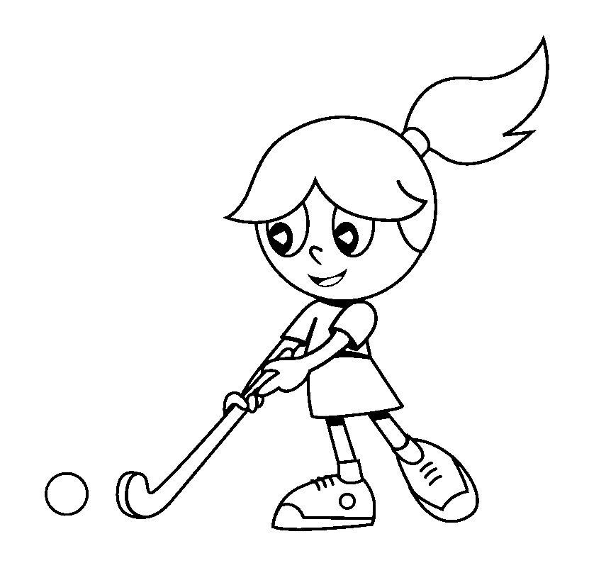 Hockey kleurplaten op Superkleurplaten.nl