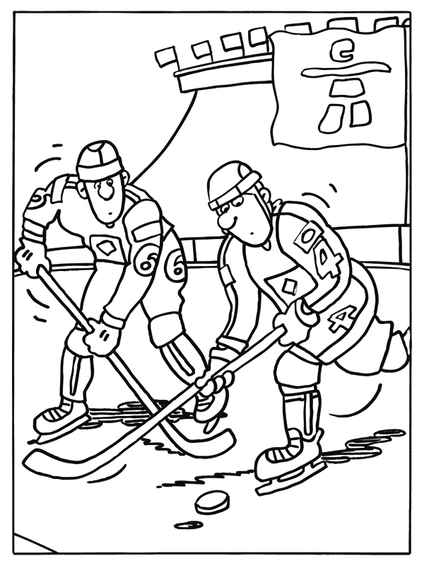 Ijshockey kleurplaten op Superkleurplaten.nl