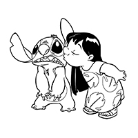 Lilo En Stitch - Kleurplaat003