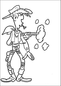 Lucky Luke - Kleurplaat001