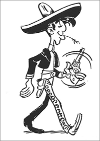 Lucky Luke - Kleurplaat029