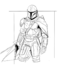 Mandalorian - Kleurplaat049