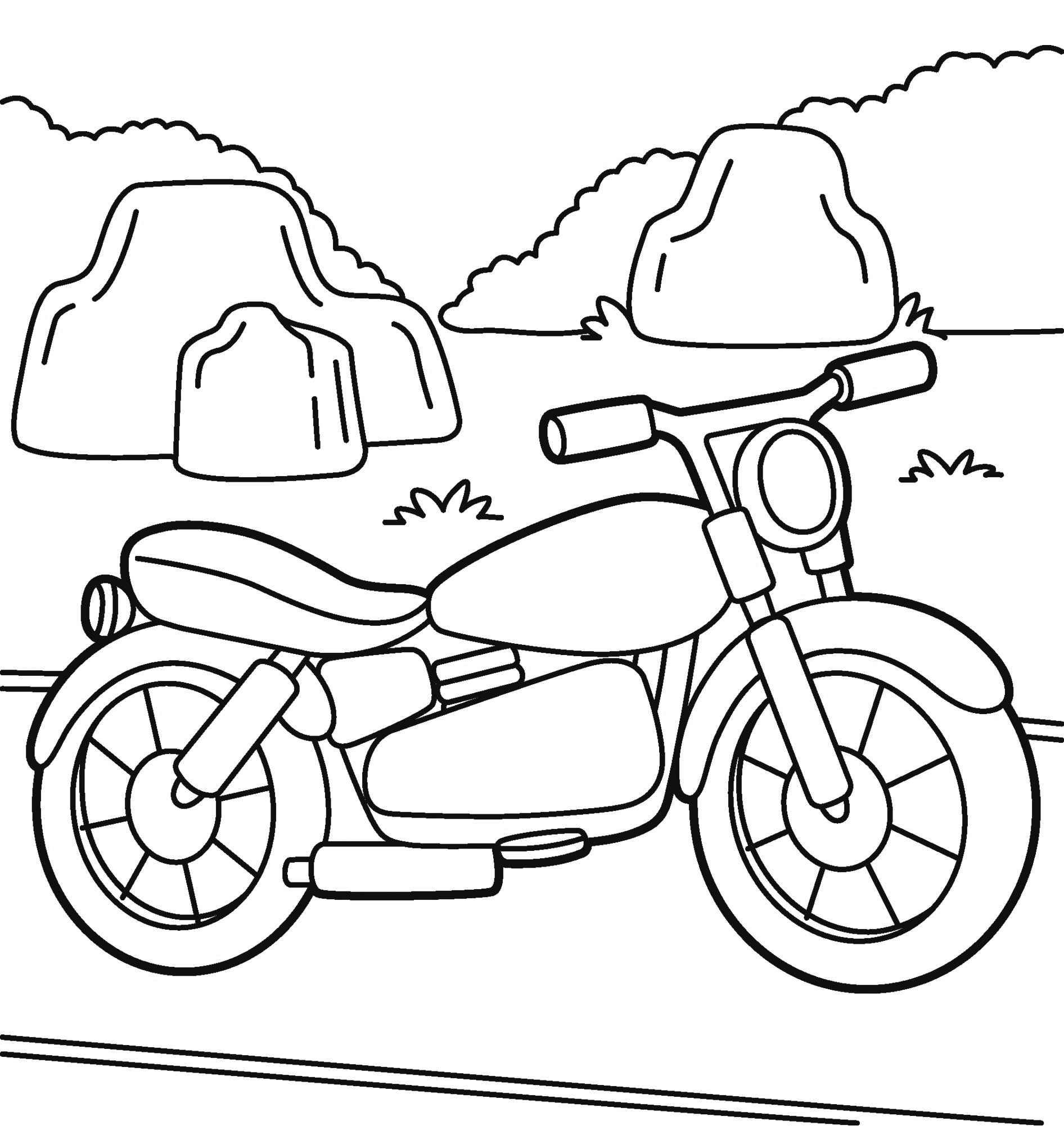 Motoren kleurplaten op Superkleurplaten.nl