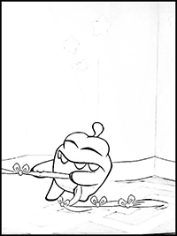 Om Nom - Kleurplaat022