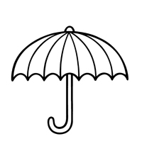 Paraplu - Kleurplaat001