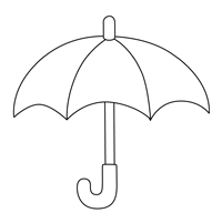 Paraplu - Kleurplaat002