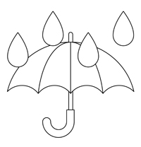 Paraplu - Kleurplaat003