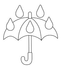 Paraplu - Kleurplaat005