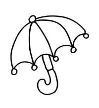 Paraplu - Kleurplaat008