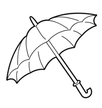 Paraplu - Kleurplaat021
