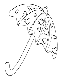 Paraplu - Kleurplaat022