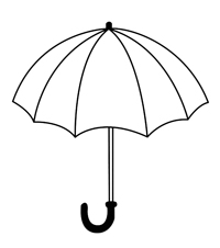 Paraplu - Kleurplaat023