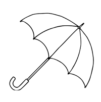 Paraplu - Kleurplaat024