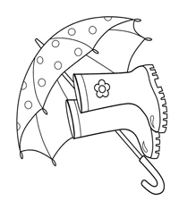 Paraplu - Kleurplaat025