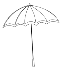 Paraplu - Kleurplaat029