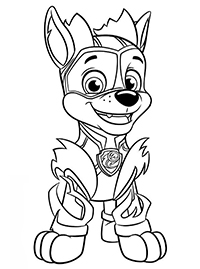 Paw Patrol Mighty Pups - Kleurplaat002