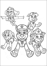 Paw Patrol - Kleurplaat009