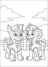 Paw Patrol - Kleurplaat020